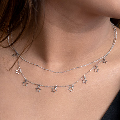 Silver Dusk sky necklace