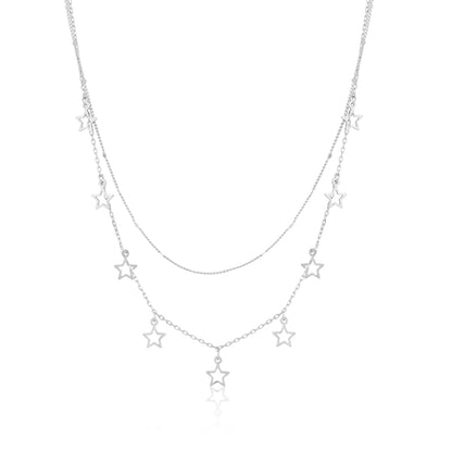 Silver Dusk sky necklace
