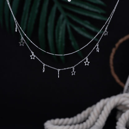 Silver Dusk sky necklace