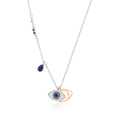Silver jinx necklace