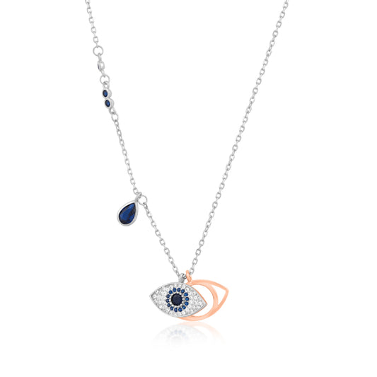Silver jinx necklace