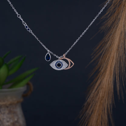 Silver jinx necklace