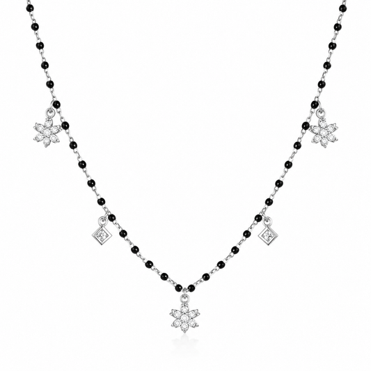 92.5 Silver Blossom Mangalsutra