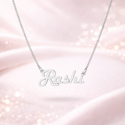 92.5 Silver Personalised Name Pendant