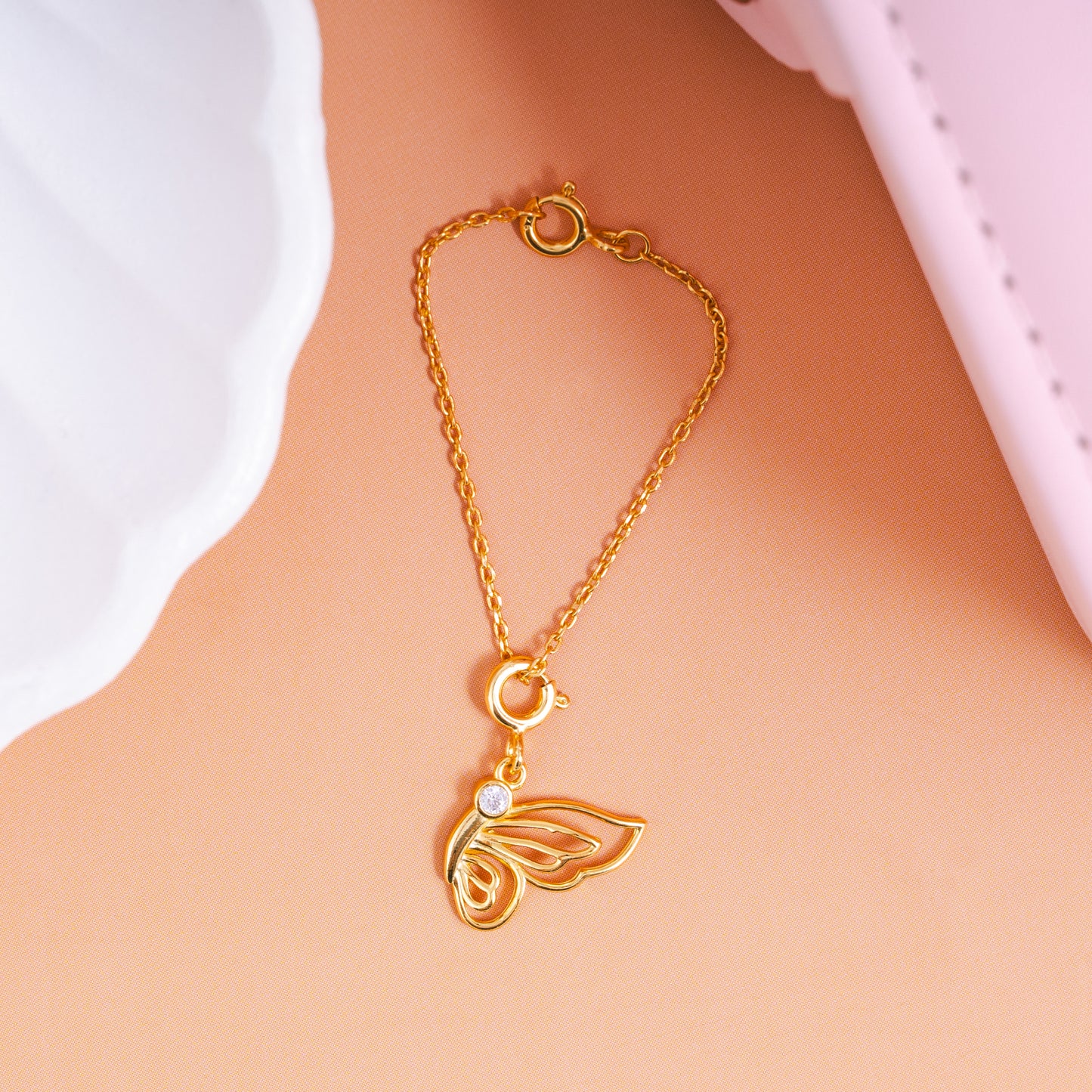 Butterfly Whisper Gold Charm