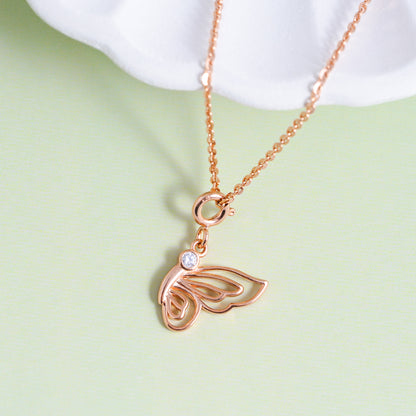 Butterfly Whisper Rose Gold Charm