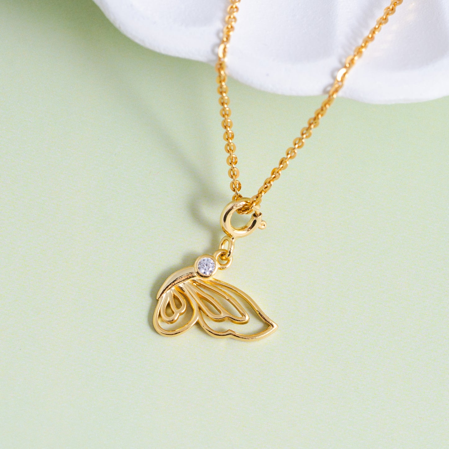 Butterfly Whisper Gold Charm