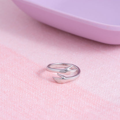 925 Sterling Silver Hug Ring from Glyters | For Girls & Women | Everyday wear for Women