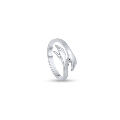 925 Sterling Silver Hug Ring from Glyters | For Girls & Women | Everyday wear for Women