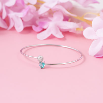 Aqua Whisper Silver Bracelet