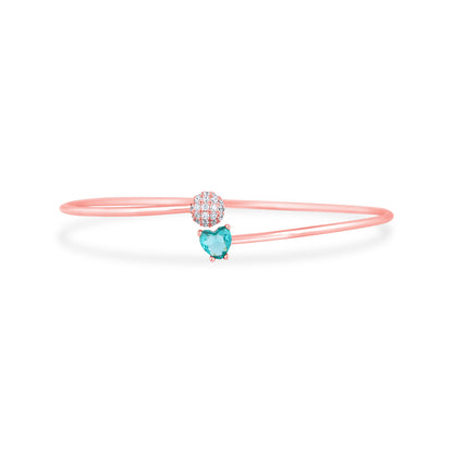 Aqua Heart Orbit Bracelet