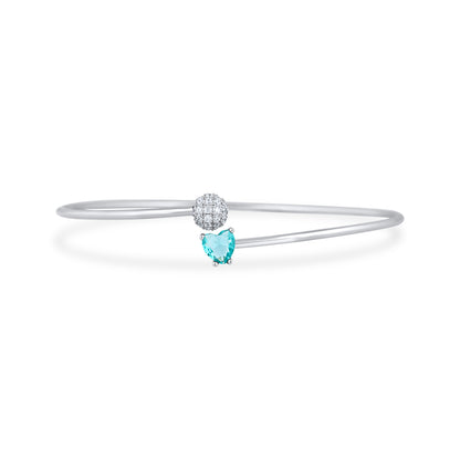 Aqua Whisper Silver Bracelet