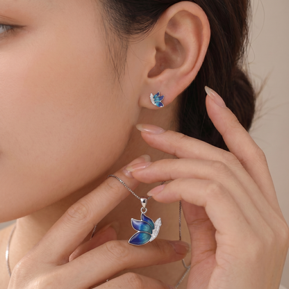 Azure Butterfly Sterling Silver Jewellery Set