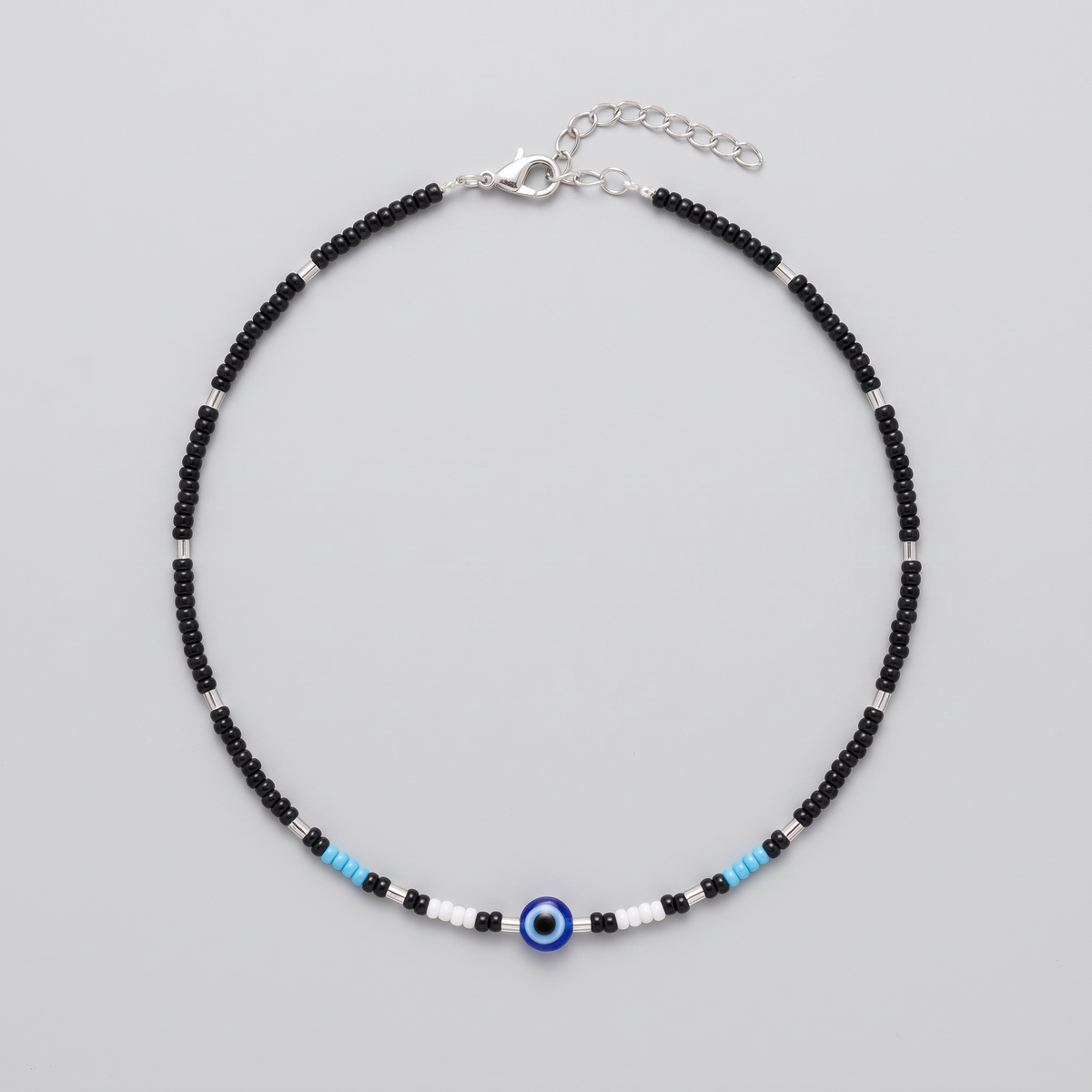 Azure Evil Eye Bead Anklet
