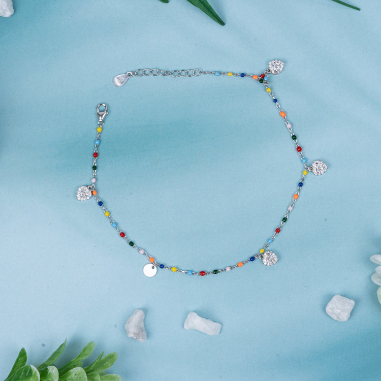 Moonbow Silver Anklet
