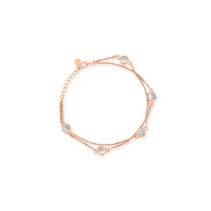 Harvest Moon Rose Gold Silver Bracelet