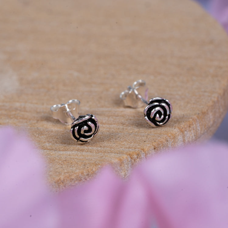 Rosette Silver Earrings