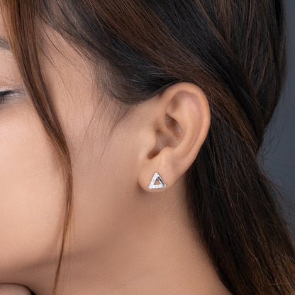 Prism Effect Silver Earrings