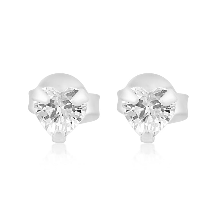 I Heart U Silver Earrings