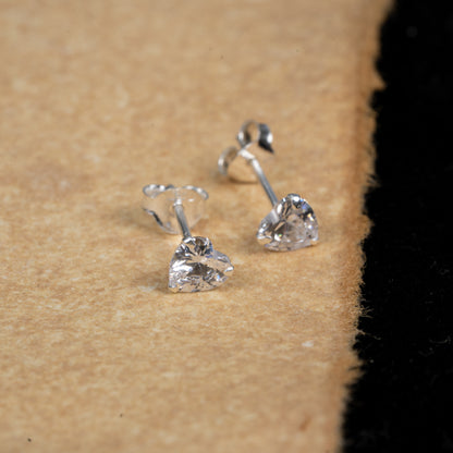 I Heart U Silver Earrings