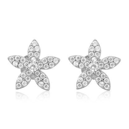 Plumeria Princess Silver Earrings