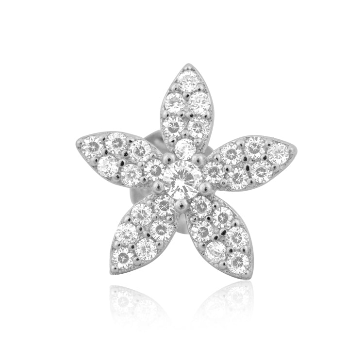 Plumeria Princess Silver Earrings