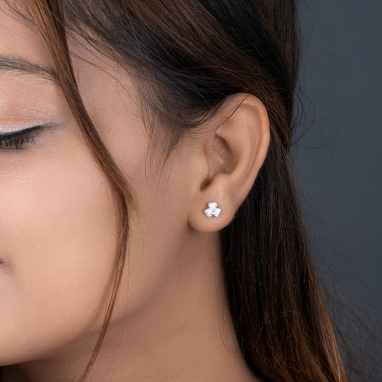 Trinity Silver Earring