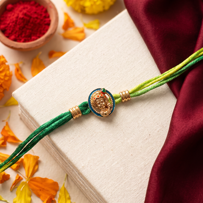 Bal Krishna Gold-Plated Sterling Silver Rakhi
