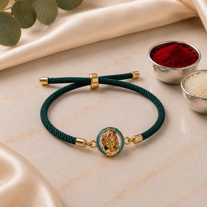 Bal Krishna Gold-Plated Sterling Silver Bracelet Rakhi