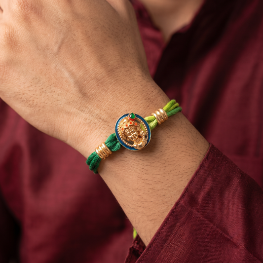 Bal Krishna Gold-Plated Sterling Silver Rakhi