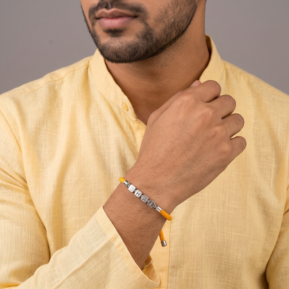 Bhai Charm Silver Bracelet Rakhi