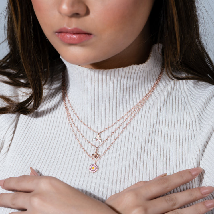 Blossom Layered Silver Necklace