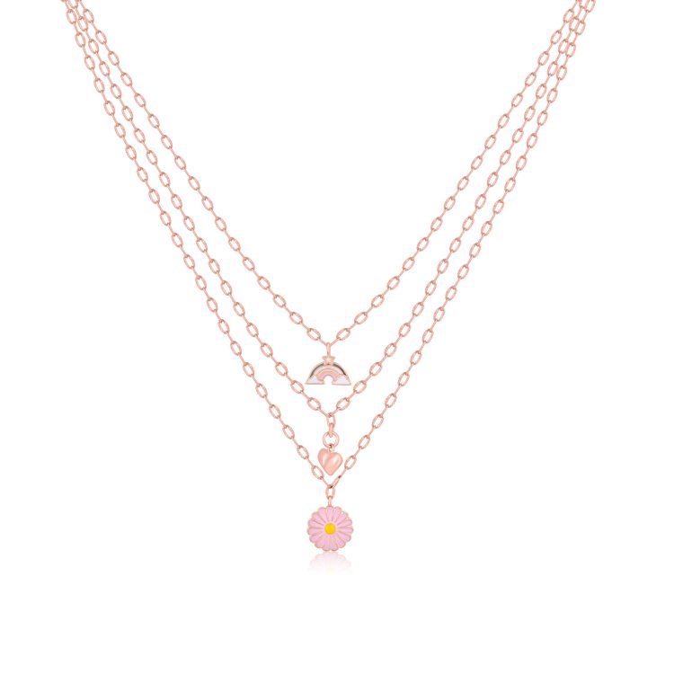 Blossom Layered Silver Necklace