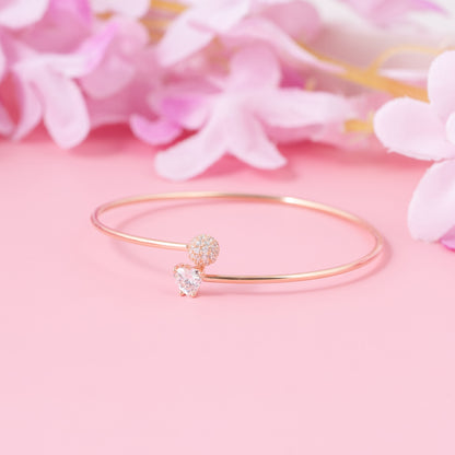 Blush Heart Orbit Bracelet