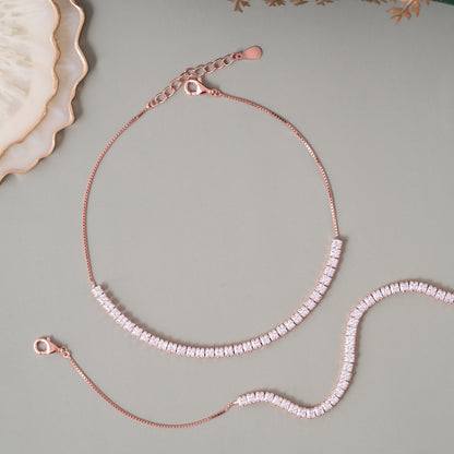 Blush Radiance Rose Gold Anklet