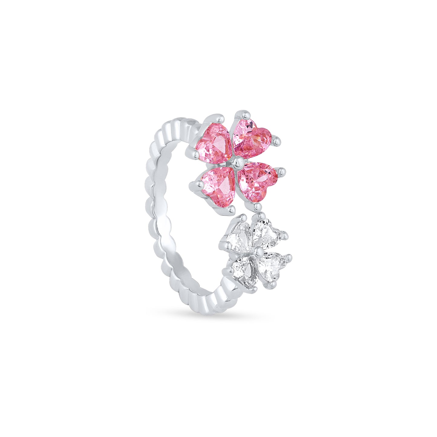 Blush Bloom Silver Ring