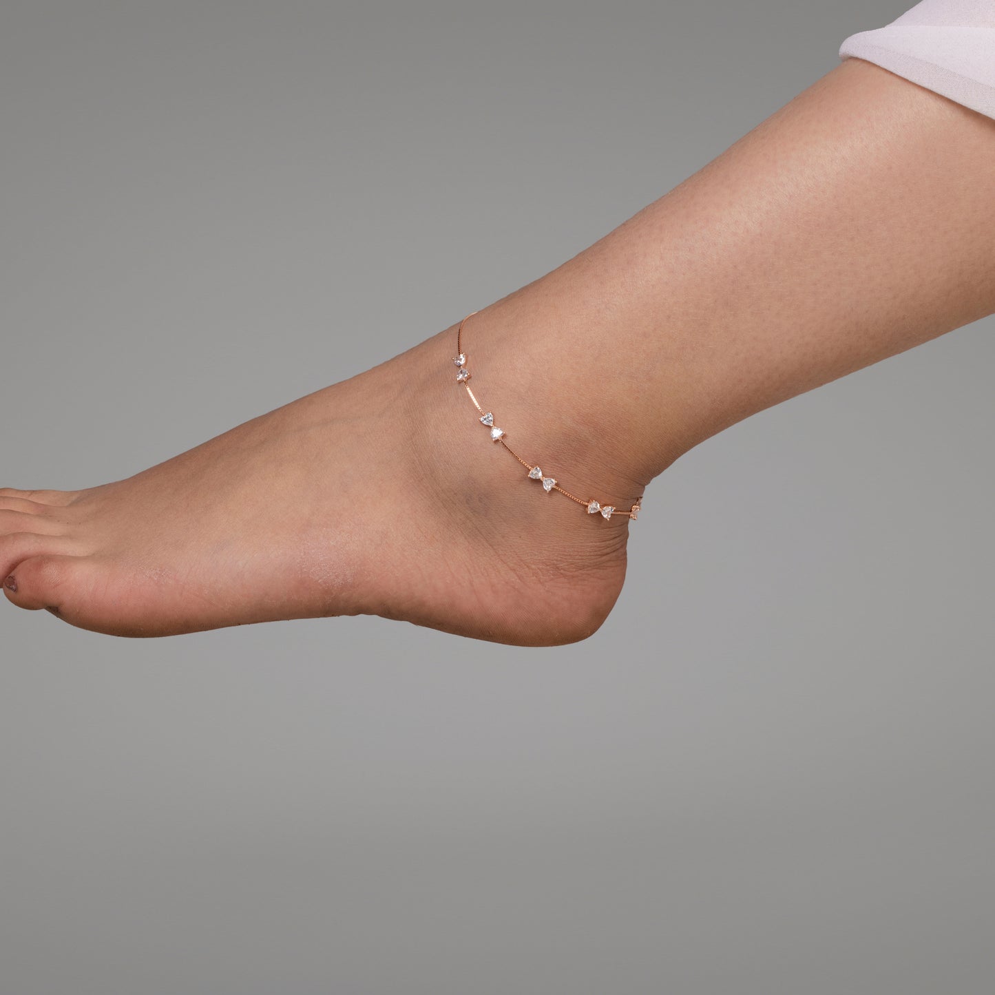 Blush Bow Rose Anklet