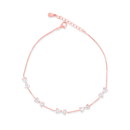 Blush Bow Rose Anklet