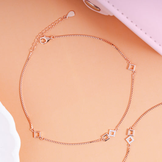 Blush Frame Anklet