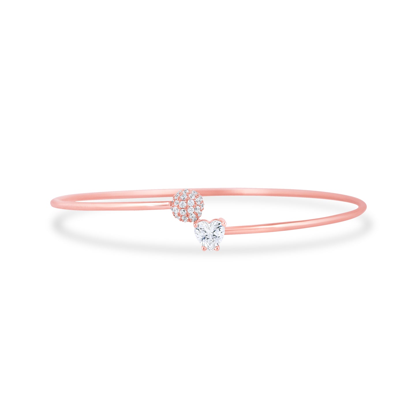 Blush Heart Orbit Bracelet