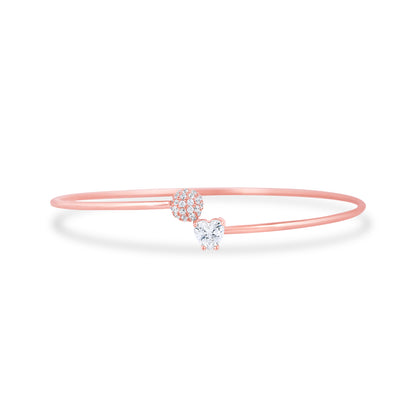 Blush Heart Orbit Bracelet