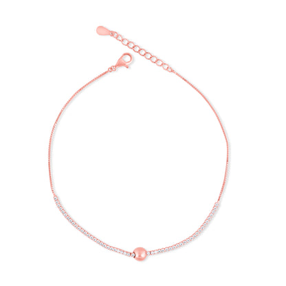Blush Orbit Rose Gold Anklet