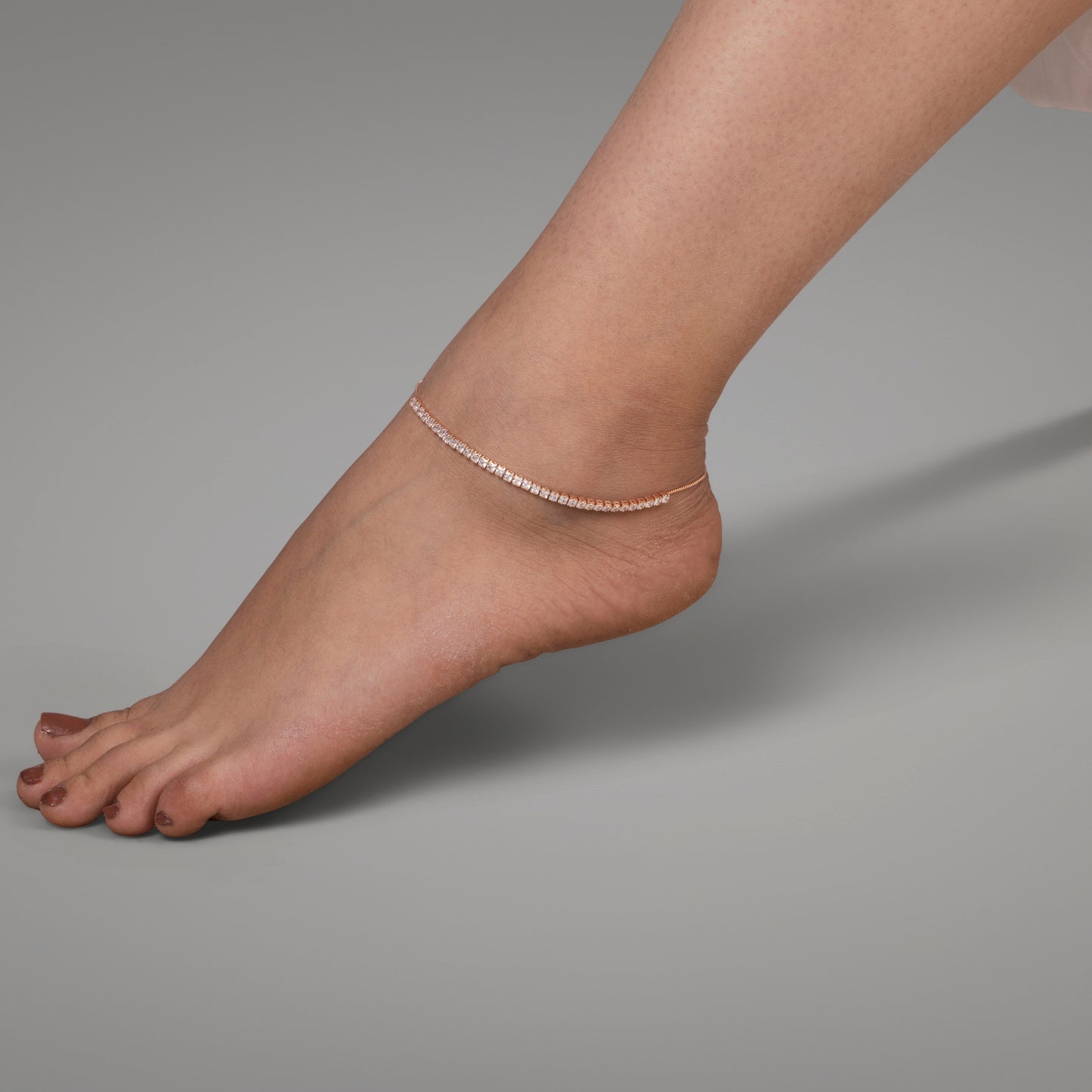 Blush Radiance Rose Gold Anklet