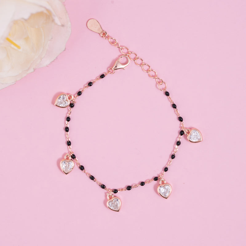 Blushing Hearts Mangalsutra Bracelet