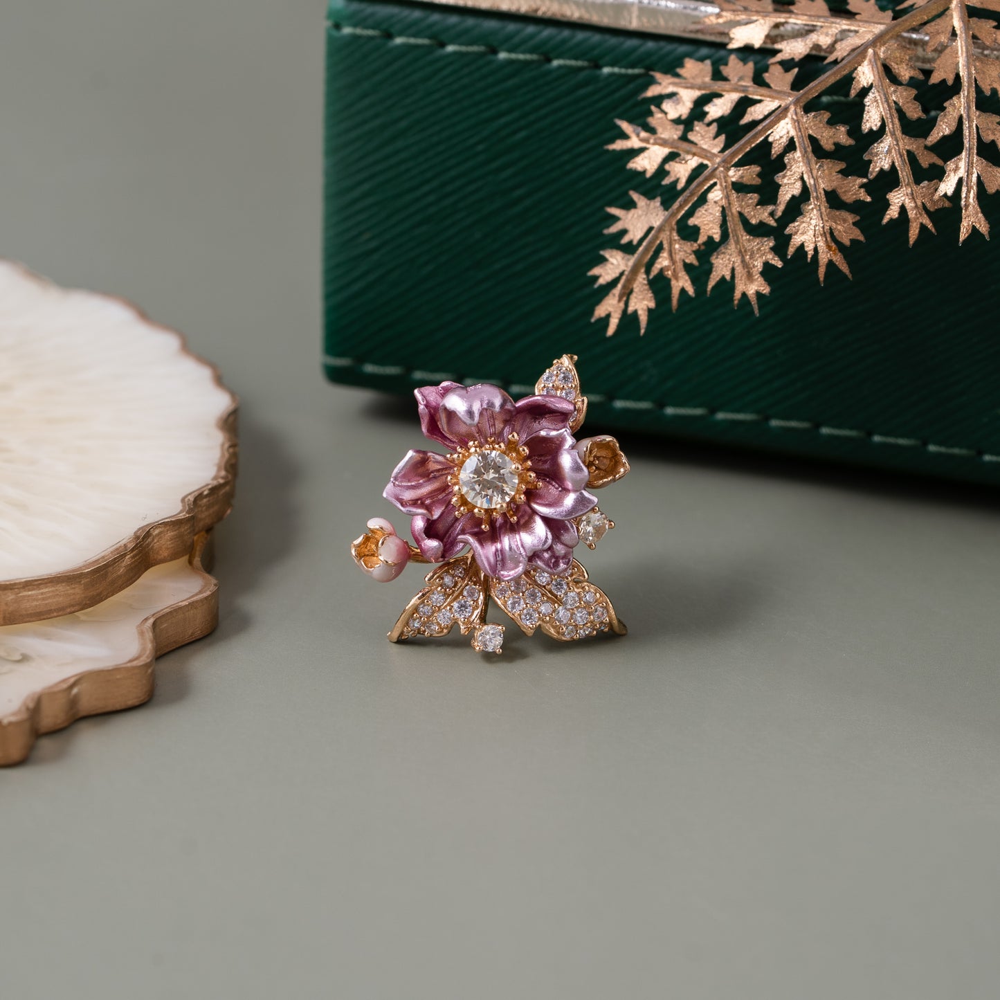 Blushing Orchid Brooch