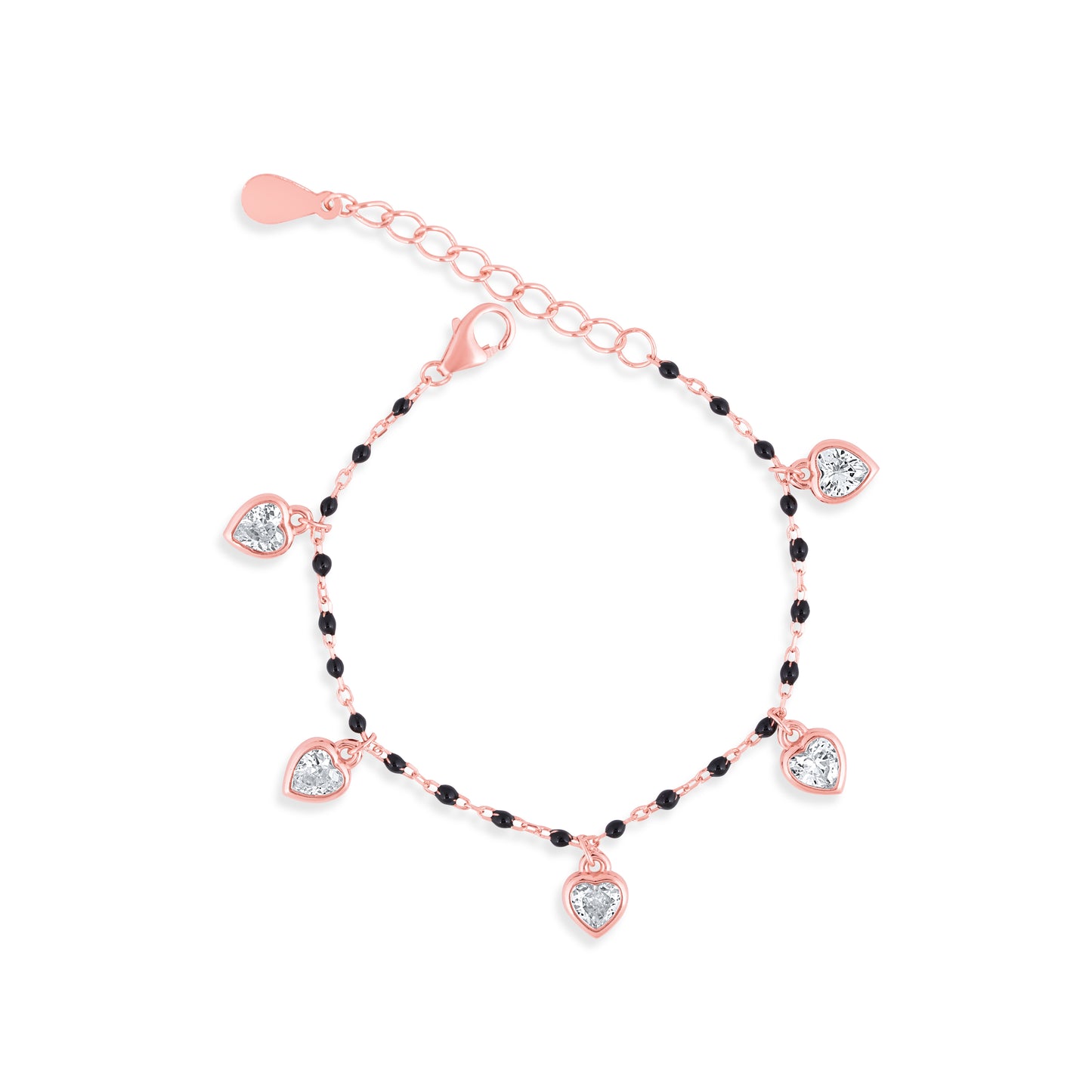 Blushing Hearts Mangalsutra Bracelet