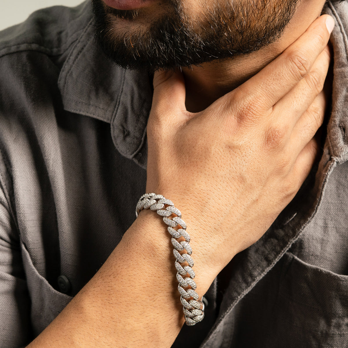 Bold Silver Bracelet for men