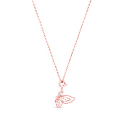Butterfly Whisper Rose Gold Charm