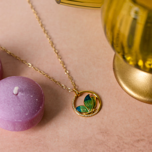 Butterfly Shaped Silver Necklace from Glyters| Butterfly Pendant | For Girls & Women | Everyday wear for Women