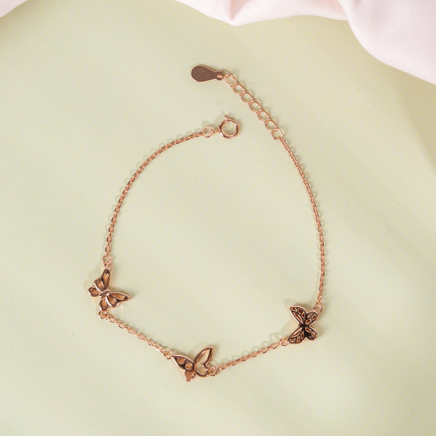 Butterfly Whisper Rose Gold Plated Bracelet
